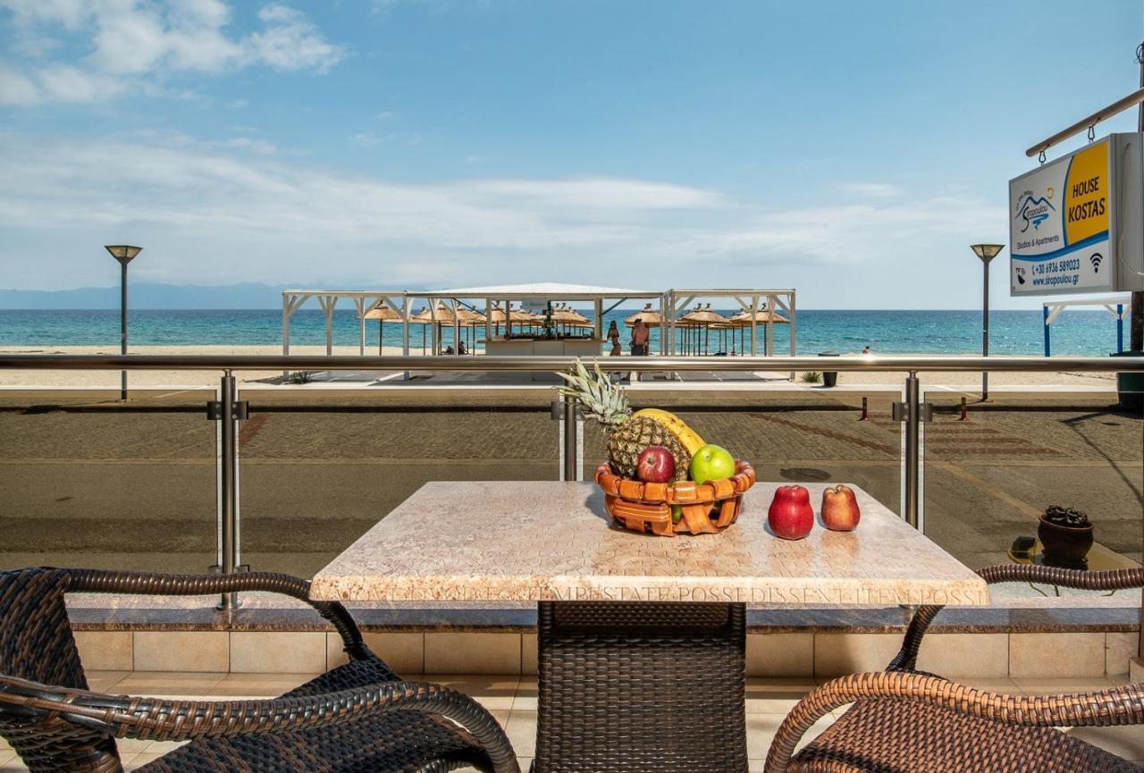 House Kostas On The Beach 사르티 외부 사진